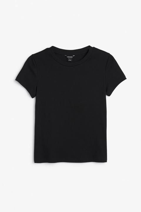 Ribbed Tee - Black