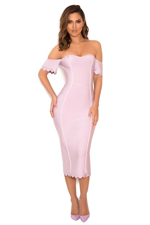 Lilac Off Shoulder Bandage Dress Sale from House Of Cb on 21 Buttons