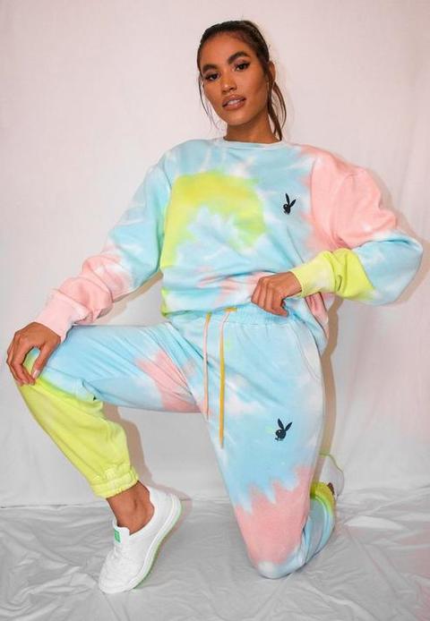 Playboy X Missguided Petite Pastel Tie Dye Oversized Multi from Missguided on 21 Buttons