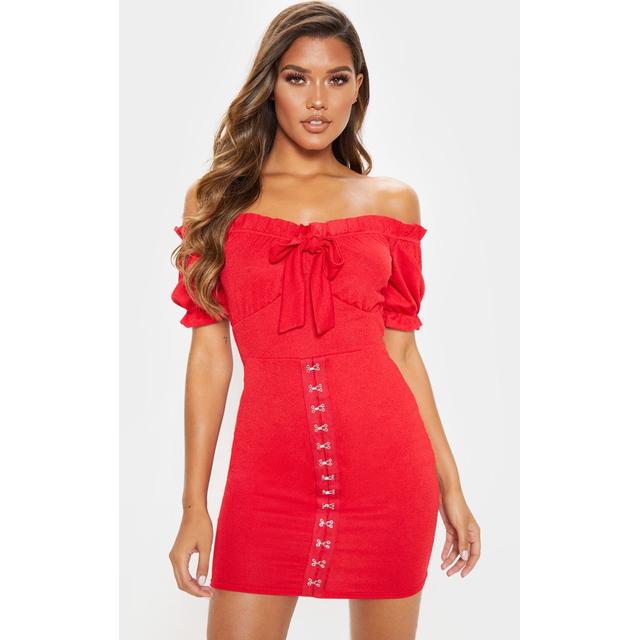 red short bodycon dress