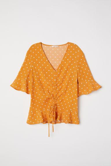 H & M - Camicetta Con Coulisse - Giallo