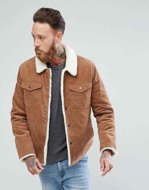 Chaqueta De Pana Tostada Con Forro De Borreguito De Asos