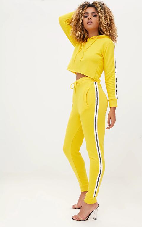 Yellow Side Stripe Joggers, Yellow