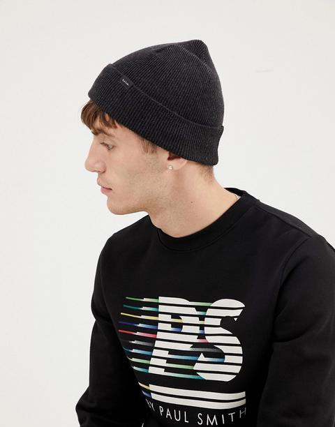 Gorro De Lana En Gris Oscuro De Paul Smith