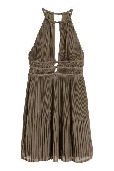 Vestido Halter Plisado - Verde