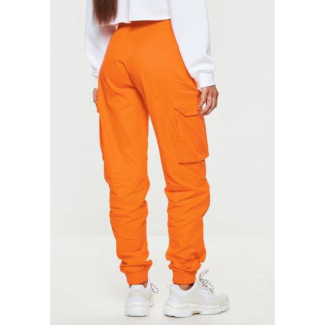 missguided orange cargo trousers