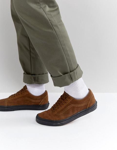 Vans - Old Skool Va38g1ot2 - Scarpe Da Ginnastica Marroni Scamosciate - Marrone