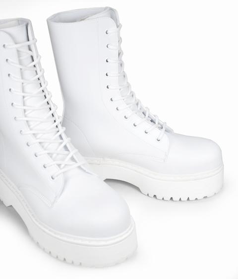 Bosanova - Botas Blancas Cordones - Color: Blanco - Talla 38