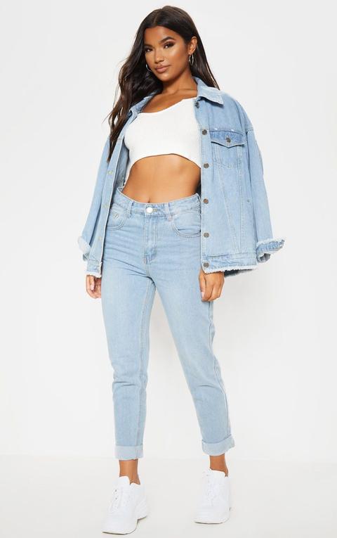 Light Blue Wash Mom Jean