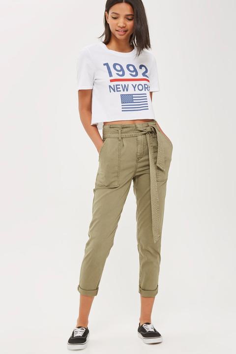 Petite Paperbag Utility Trousers