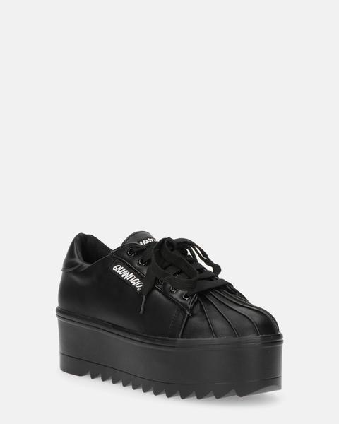 black platform sneakers