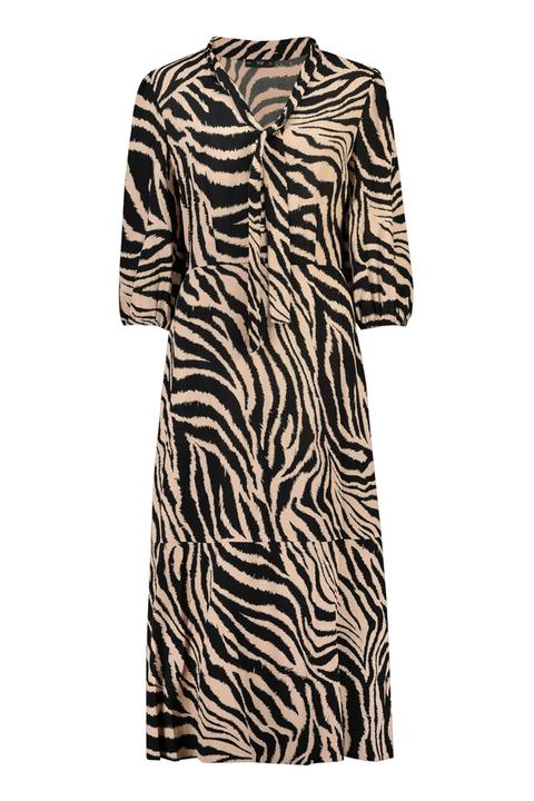 F f Brown Zebra Print Midi Dress from Next on 21 Buttons