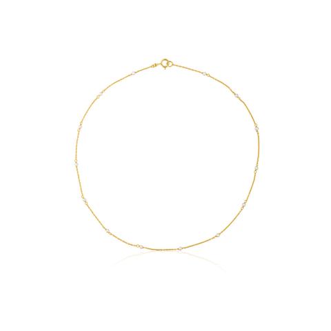 Collar Super Power De Oro Con Perlas