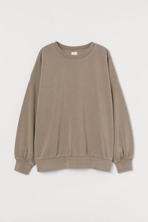 Sudadera Relaxed Fit - Marrón