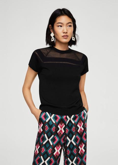 Maglione Pannelli Semitrasparenti