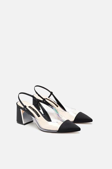 Heeled Slingback Vinyl Shoe