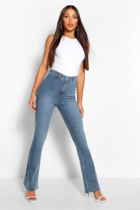 Womens Tall Vintage Look Flared Jeans - Blue - 6, Blue