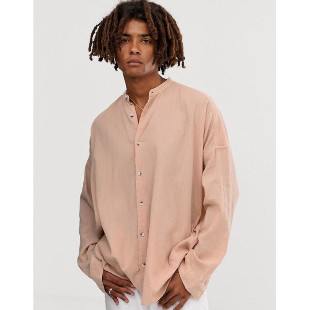 longline grandad collar shirt