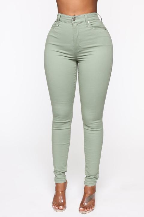 Monday Morning Skinny Pants - Sage