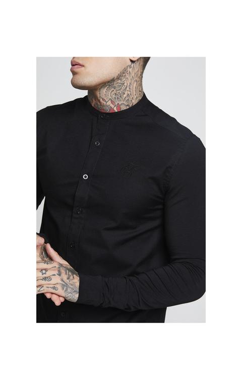 Siksilk Grandad Collar Jersey Sleeve 