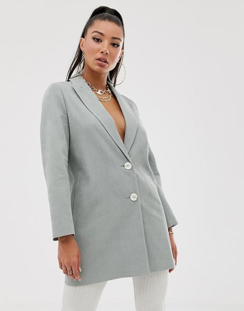 Asos Design Plisse Coat-green