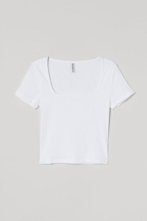Camiseta Corta De Punto - Blanco