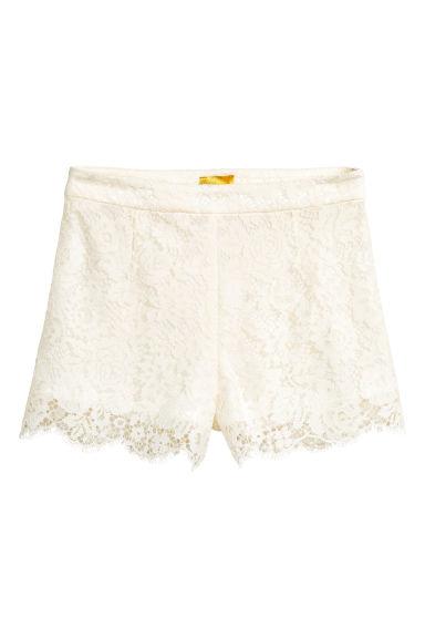 H & M - Shorts In Pizzo - Bianco