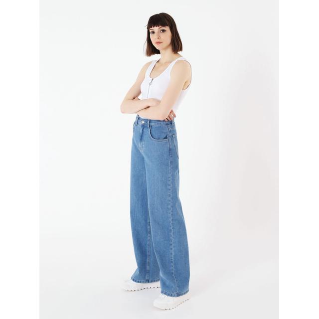 jeans wide leg terranova