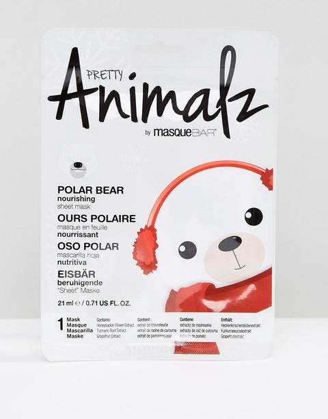 Pretty Animalz - Maschera In Fogli A Forma Di Orso Polare - Nessun Colore