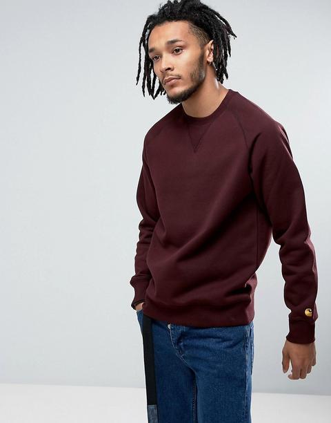 Carhartt Wip - Chase - Felpa Vestibilità Classica - Rosso