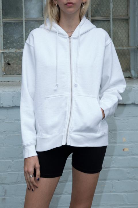 white brandy melville hoodie