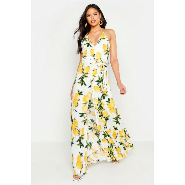 lemon print maxi