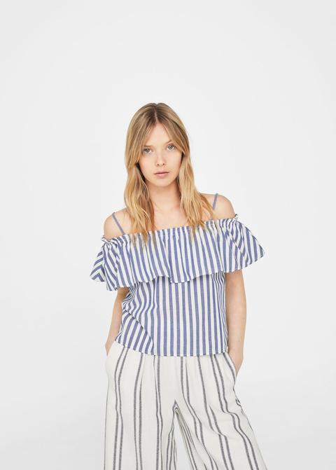 Top Volant Righe