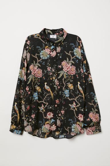 H & M - Camicetta Fantasia - Nero