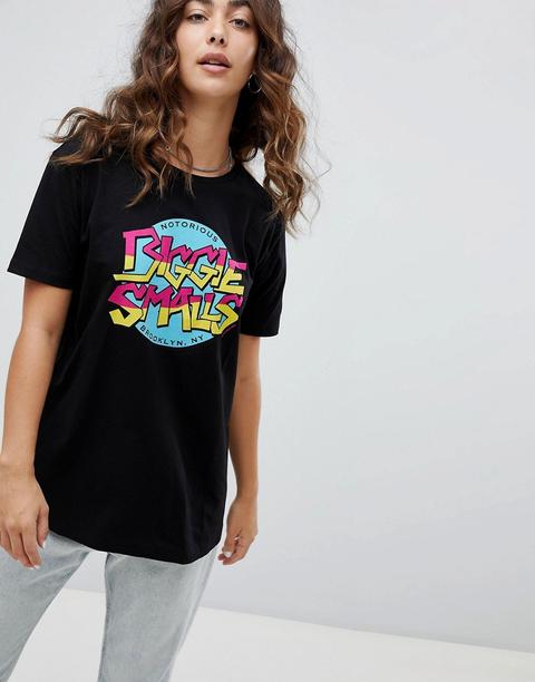 Asos Design T-shirt With Biggie Smalls Print In Black