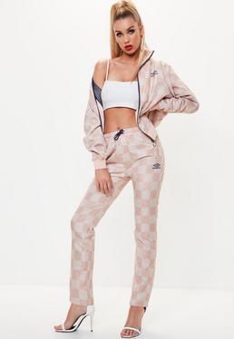 X Missguided Pantalón De Chándal A Cuadros En Rosa