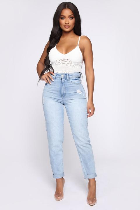 Ride The Tide Mom Jeans - Medium Blue Wash