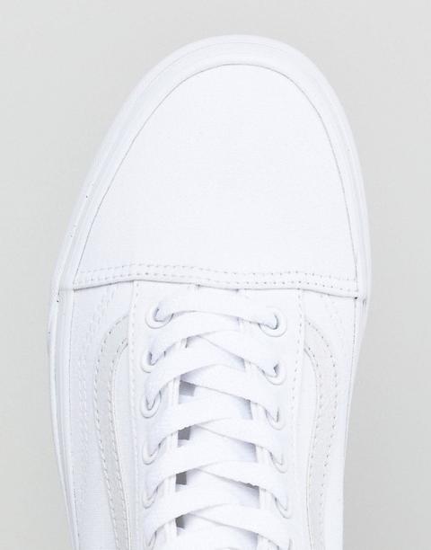 Vans classic old outlet skool triple white trainers