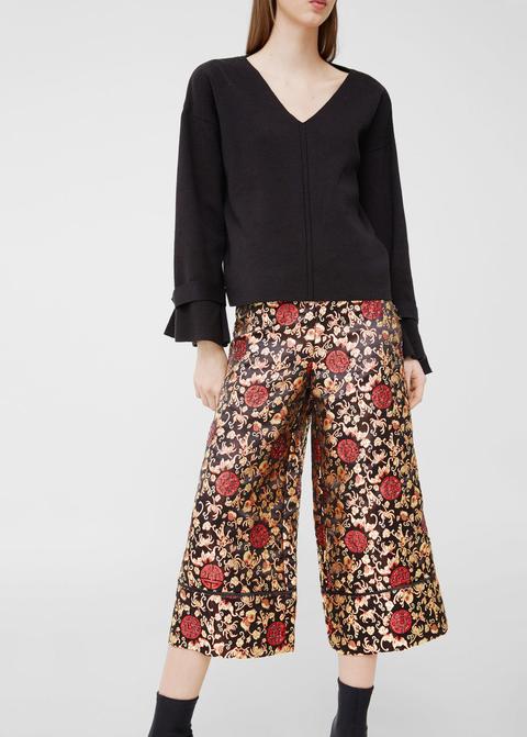 Pantaloni Crop Filo Metallizzato