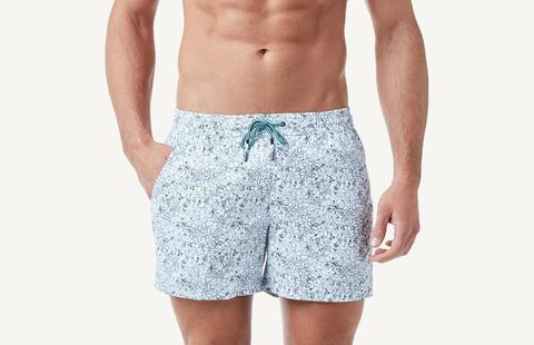 Boxer Lunghezza Media Con Stampa Floreale