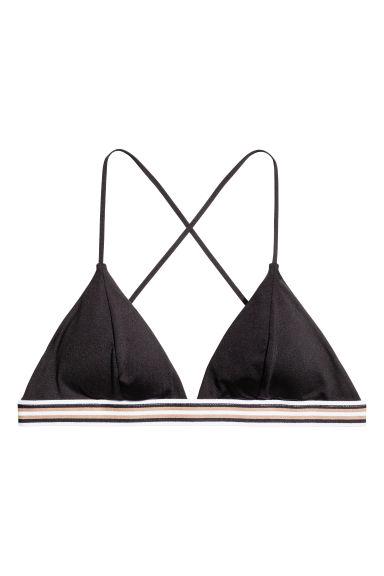 H & M - Top De Bikini De Triángulo - Negro