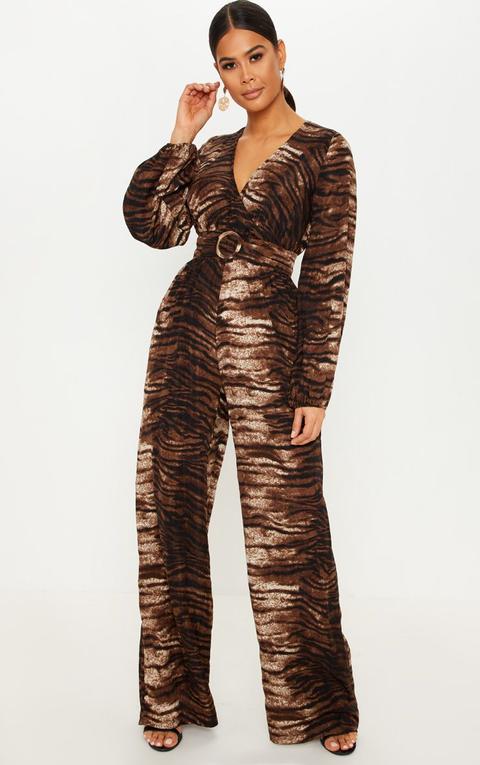 tiger print jumpsuit