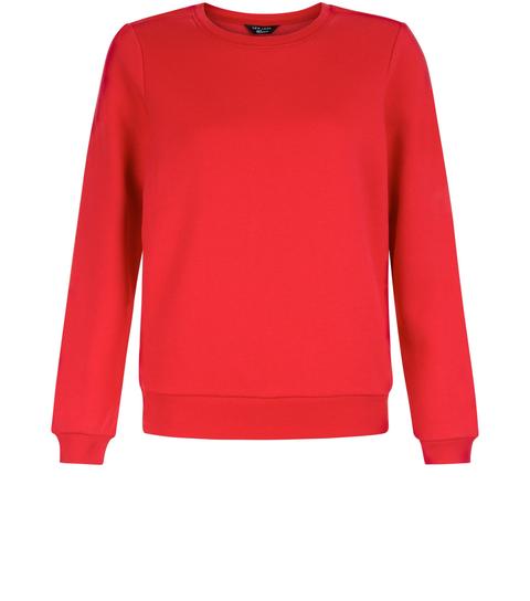 Teens Red Crew Neck Jumper