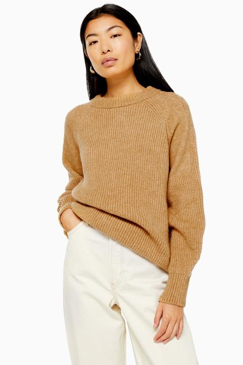 Womens Camel Super Soft Knitted Jumper - Camel, Camel