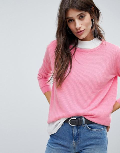 Jdy - Maglione Girocollo Operato - Rosa