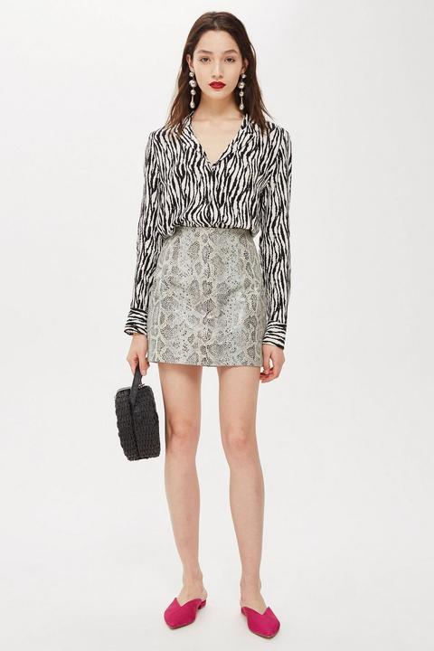 Snake Print Mini Skirt