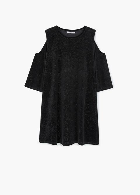 Vestido Off-shoulder Terciopelo