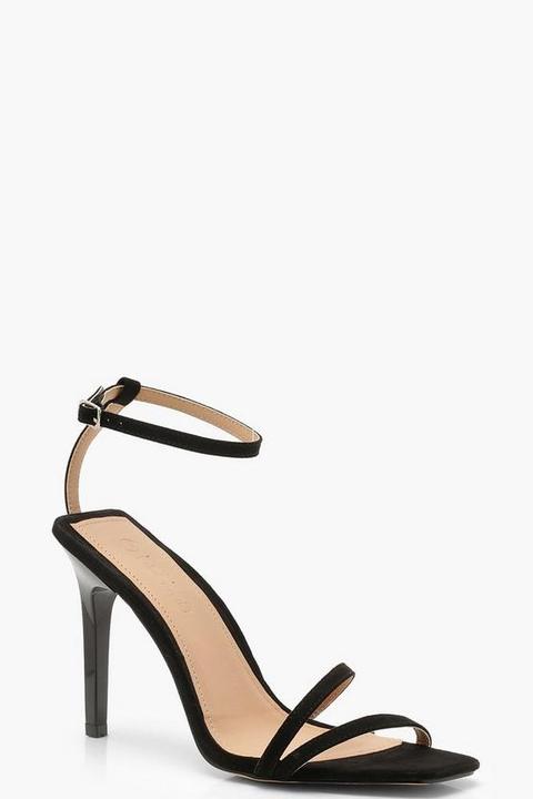 Cage Strap Square Toe Heels