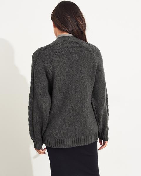 hollister slouchy cable cardigan
