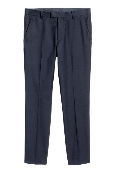 H & M - Suit Trousers Slim Fit - Blue
